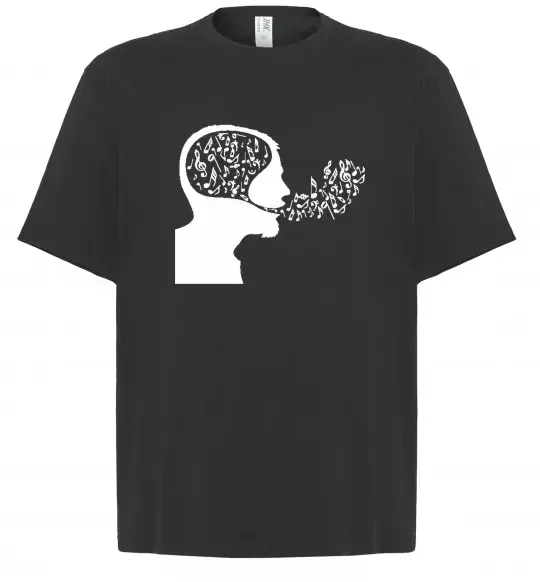 Футболка Оверсайз MM ноти Черный фото