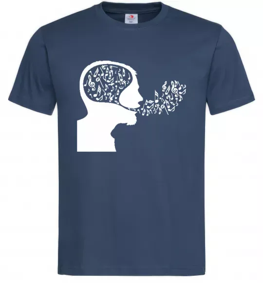 Чоловіча футболка MM ноти Темно-синій фото