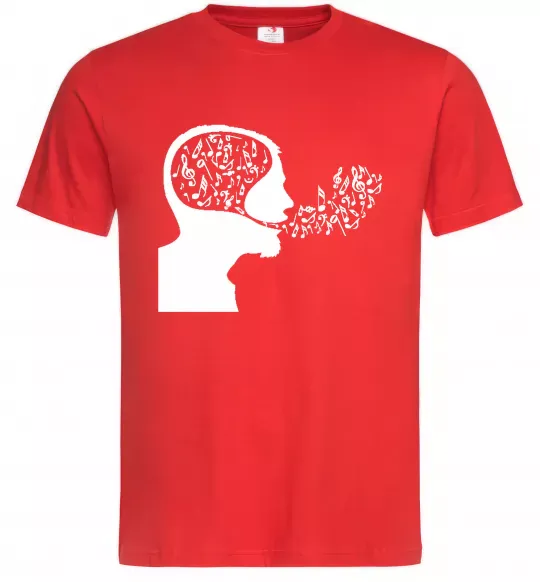 Чоловіча футболка MM ноти Червоний фото