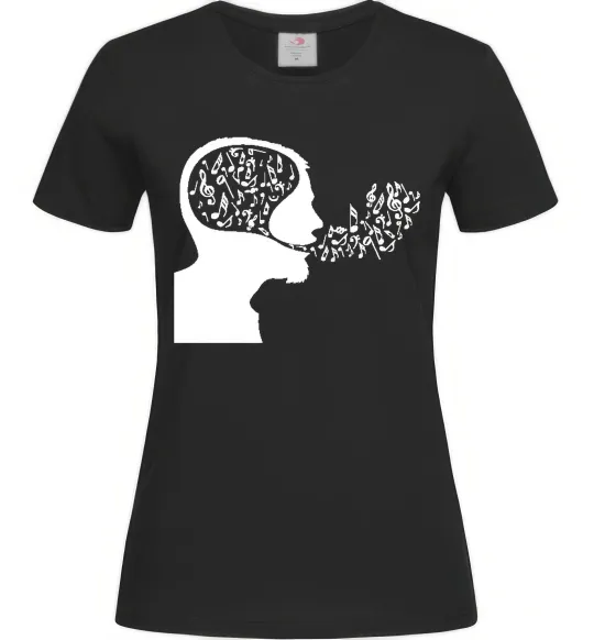 Женская футболка MM ноти Черный фото