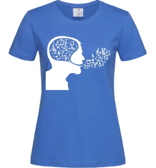 Женская футболка MM ноти Ярко-синий фото