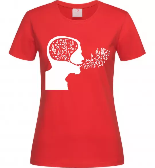 Женская футболка MM ноти Красный фото