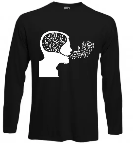 Лонгслів MM ноти Чорний фото