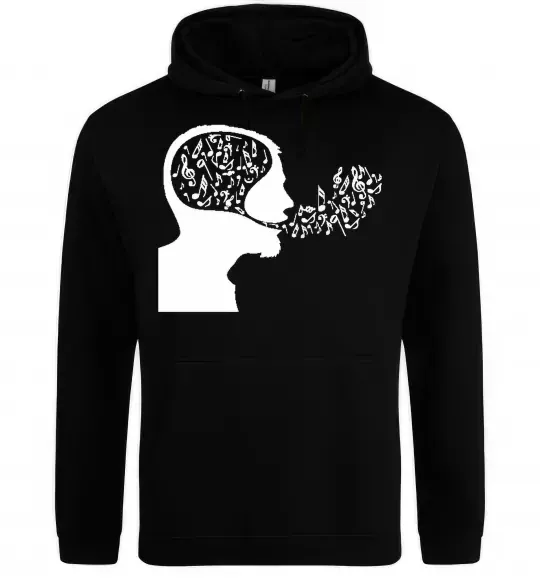 Чоловіча толстовка (худі) MM ноти Чорний фото