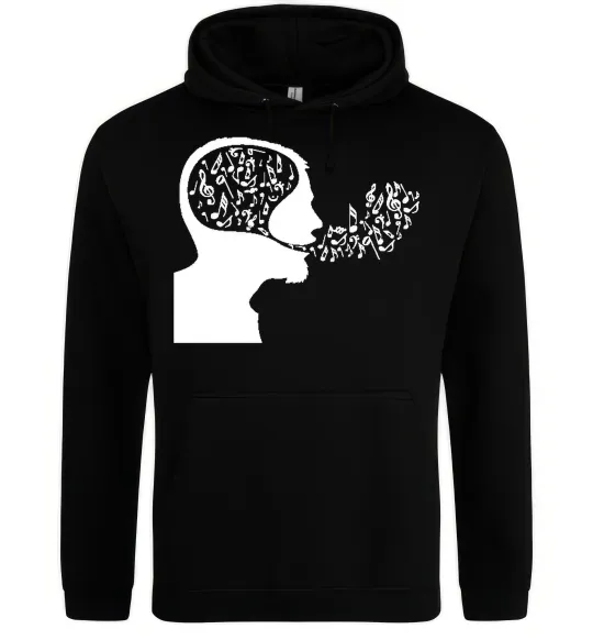 Женская толстовка (худи) MM ноти Черный фото