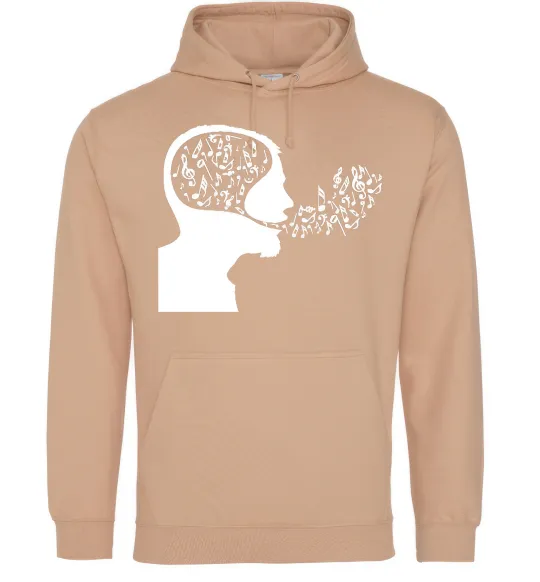 Женская толстовка (худи) MM ноти Песочный фото