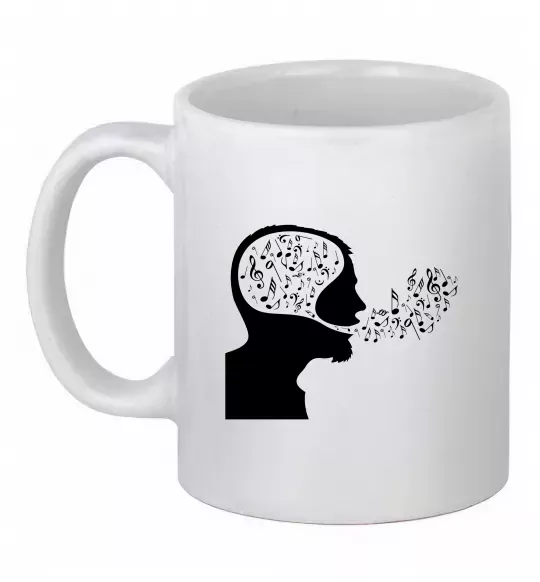 Чашка керамическая MM ноти Белый фото