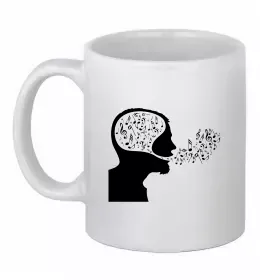 Чашка керамическая MM ноти Белый фото