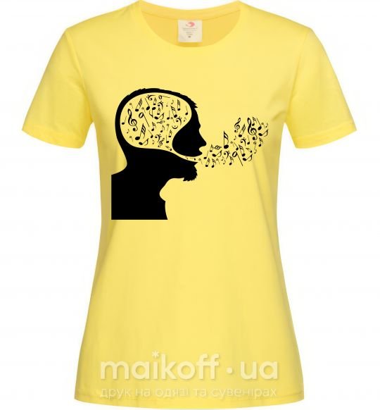 Женская футболка MM ноты Лимонный фото