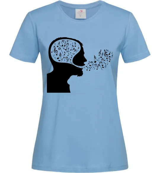 Женская футболка MM ноти Голубой фото