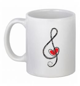 Чашка керамічна Ключ скрипки Чашка керамічна Ключ скрипки