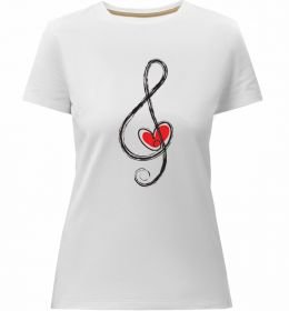 Женская премиум футболка Ключ скрипки Женская премиум футболка Ключ скрипки