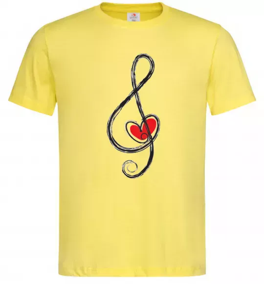 Мужская футболка Ключ скрипки Лимонный фото