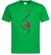 Мужская футболка Ключ скрипки Зеленый Мужская футболка Ключ скрипки Зеленый фото