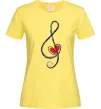 Женская футболка Ключ скрипки Лимонный Женская футболка Ключ скрипки Лимонный фото