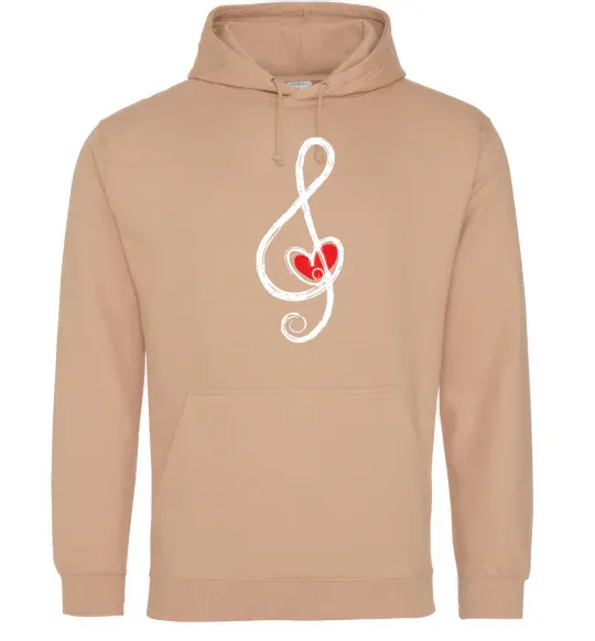 Жіноча толстовка (худі) Ключ скрипки Пісочний фото