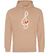 Жіноча толстовка (худі) Ключ скрипки Пісочний фото
