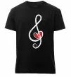 Чоловіча преміум футболка Ключ скрипки Чорний фото