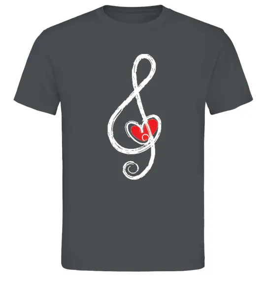 Мужская футболка Ключ скрипки Графит фото