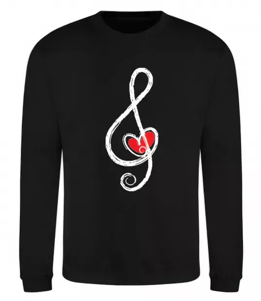 Свитшот Ключ скрипки Черный фото