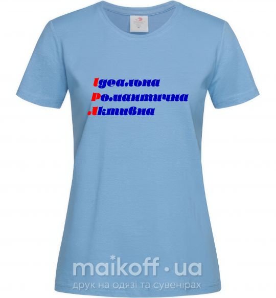 Жіноча футболка Іра Блакитний фото