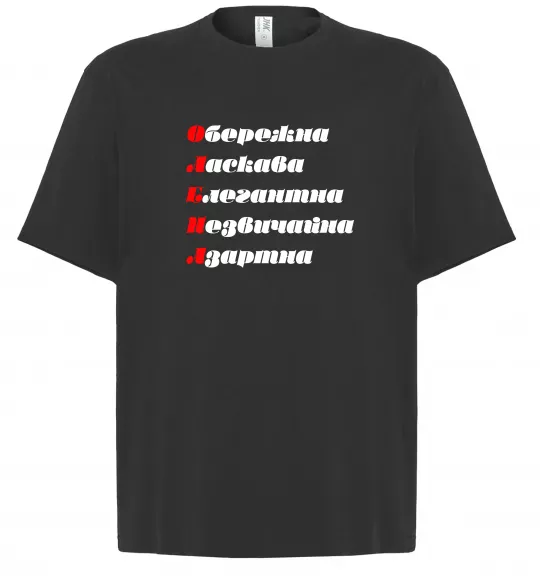 Футболка Оверсайз Олена Черный фото