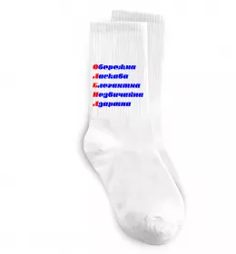 Шкарпетки Олена Білий фото