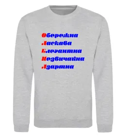 Світшот Олена Сірий меланж фото