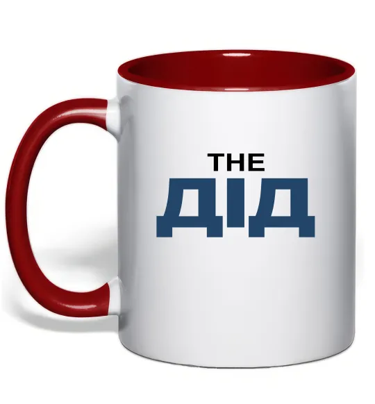 Чашка з кольоровою ручкою THE ДІД Червоний фото