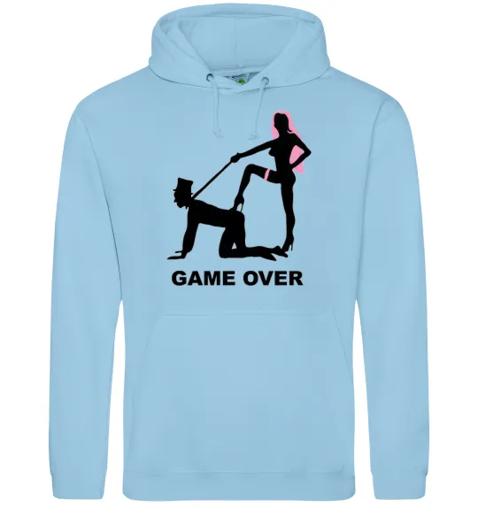 Жіноча толстовка (худі) GAME OVER подкаблучник Блакитний фото