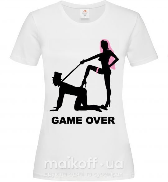 Женская футболка GAME OVER подкаблучник Белый фото