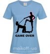 Женская футболка GAME OVER подкаблучник Голубой фото