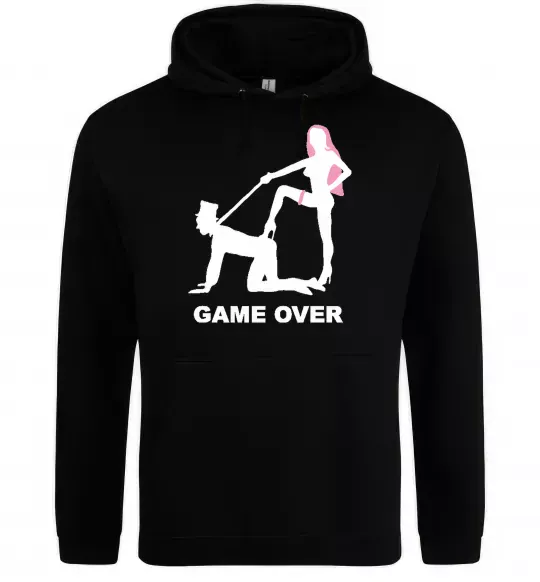 Женская толстовка (худи) GAME OVER подкаблучник Черный фото