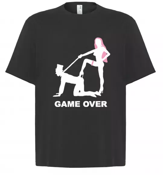 Футболка Оверсайз GAME OVER подкаблучник Чорний фото