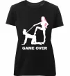 Жіноча преміум футболка GAME OVER подкаблучник Чорний фото