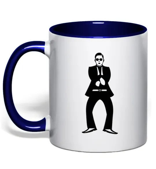 Чашка с цветной ручкой GANGNAM Глубокий темно-синий фото