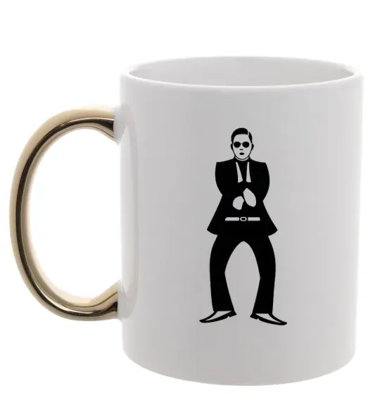 Чашка с цветной ручкой GANGNAM Золото фото