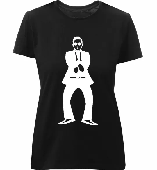 Женская премиум футболка GANGNAM Черный фото