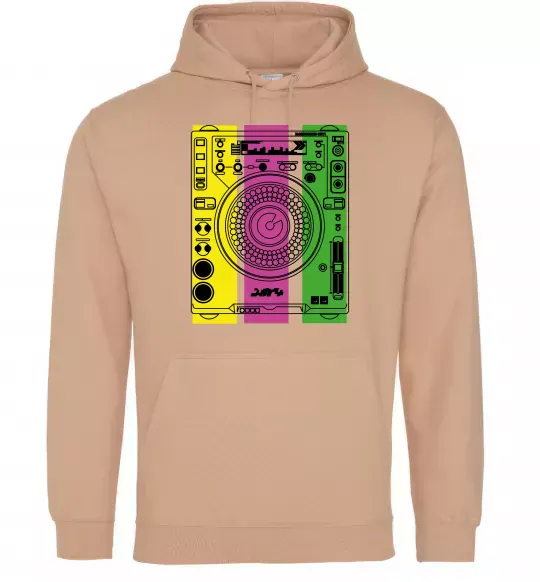 Женская толстовка (худи) DJ TABLE Песочный фото