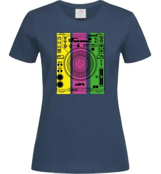 Женская футболка DJ TABLE Темно-синий фото