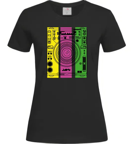 Женская футболка DJ TABLE Черный фото