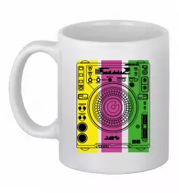 Чашка керамическая Cat DJ Белый фото Чашка керамическая Cat DJ Белый фото