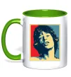 Чашка з кольоровою ручкою MICK JAGGER Лаймовий фото