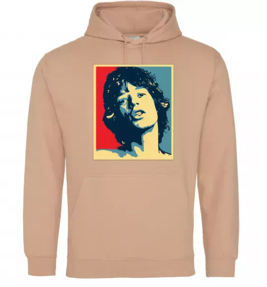 Мужская толстовка (худи) MICK JAGGER Песочный фото