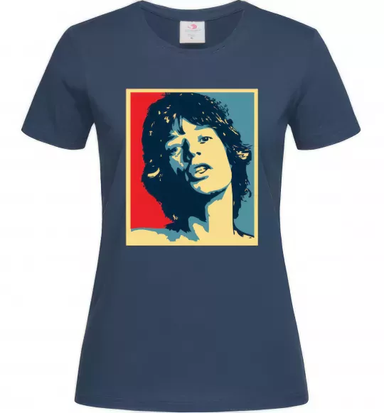 Женская футболка MICK JAGGER Темно-синий фото
