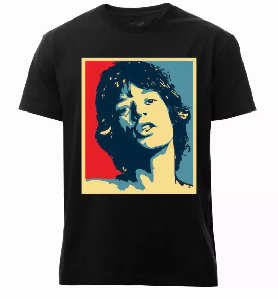 Мужская премиум футболка MICK JAGGER Черный фото