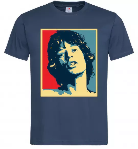 Мужская футболка MICK JAGGER Темно-синий фото