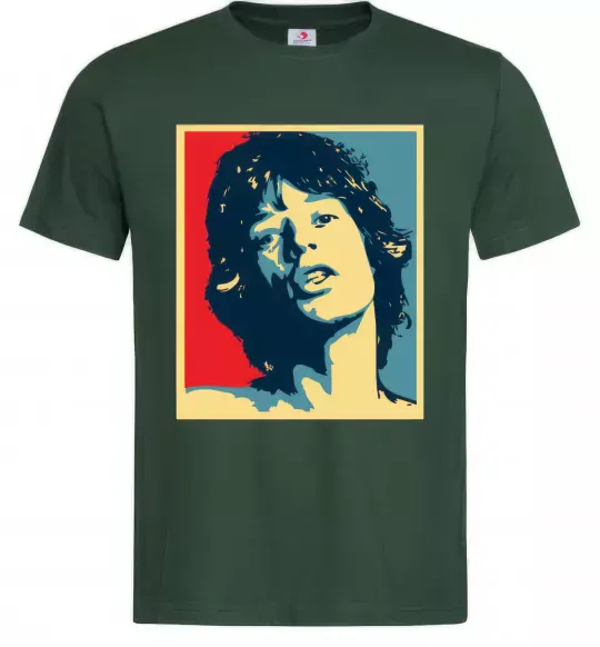 Мужская футболка MICK JAGGER Темно-зеленый фото