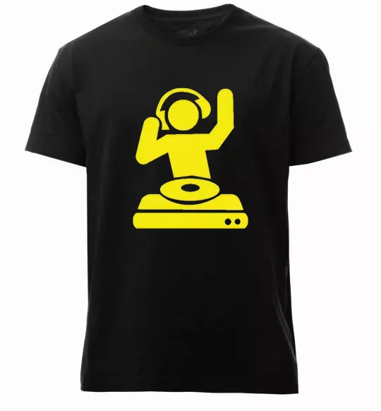 Мужская премиум футболка DJ PLAYING Черный фото