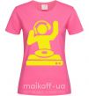 Женская футболка DJ PLAYING Ярко-розовый фото